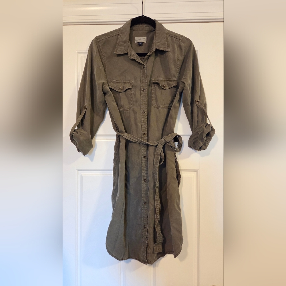 Universal Thread Olive Utility Dress with Belt